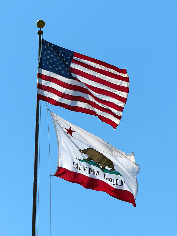 drapeau americain californie