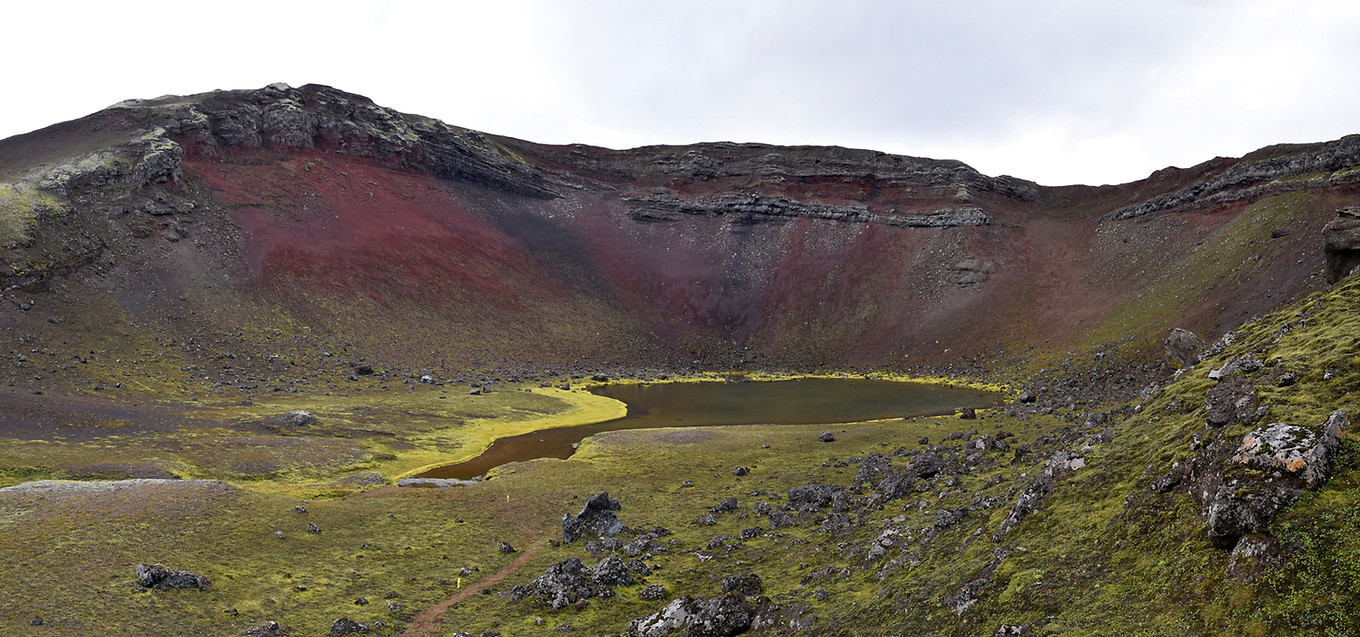 Islande, randonnée Rauðibotn, Raudibotn, cratère