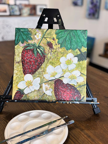Paint a Strawberry Plant in Bloom-Workshop-Luca Studio and Gallery-2.jpg