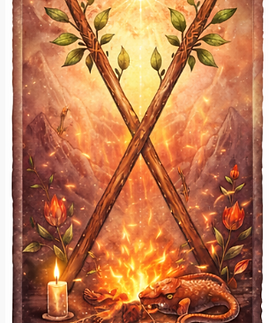 Tarot suit of Wands overview page – Fire, passion, drive, creativity