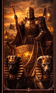 The Chariot tarot card symbolising willpower, victory, forward movement, determination, and self-control.