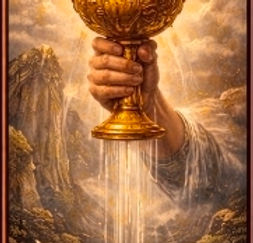 Ace of Cups tarot card symbolising new love, emotional beginnings, healing, compassion, and open-hearted connection.