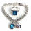 Thumbnail: Silver Heart & Aqua Maxi Oxford Bracelet