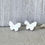 Thumbnail: SILVER LARGE TEXTURED BUTTERFLY STUD EARRINGS