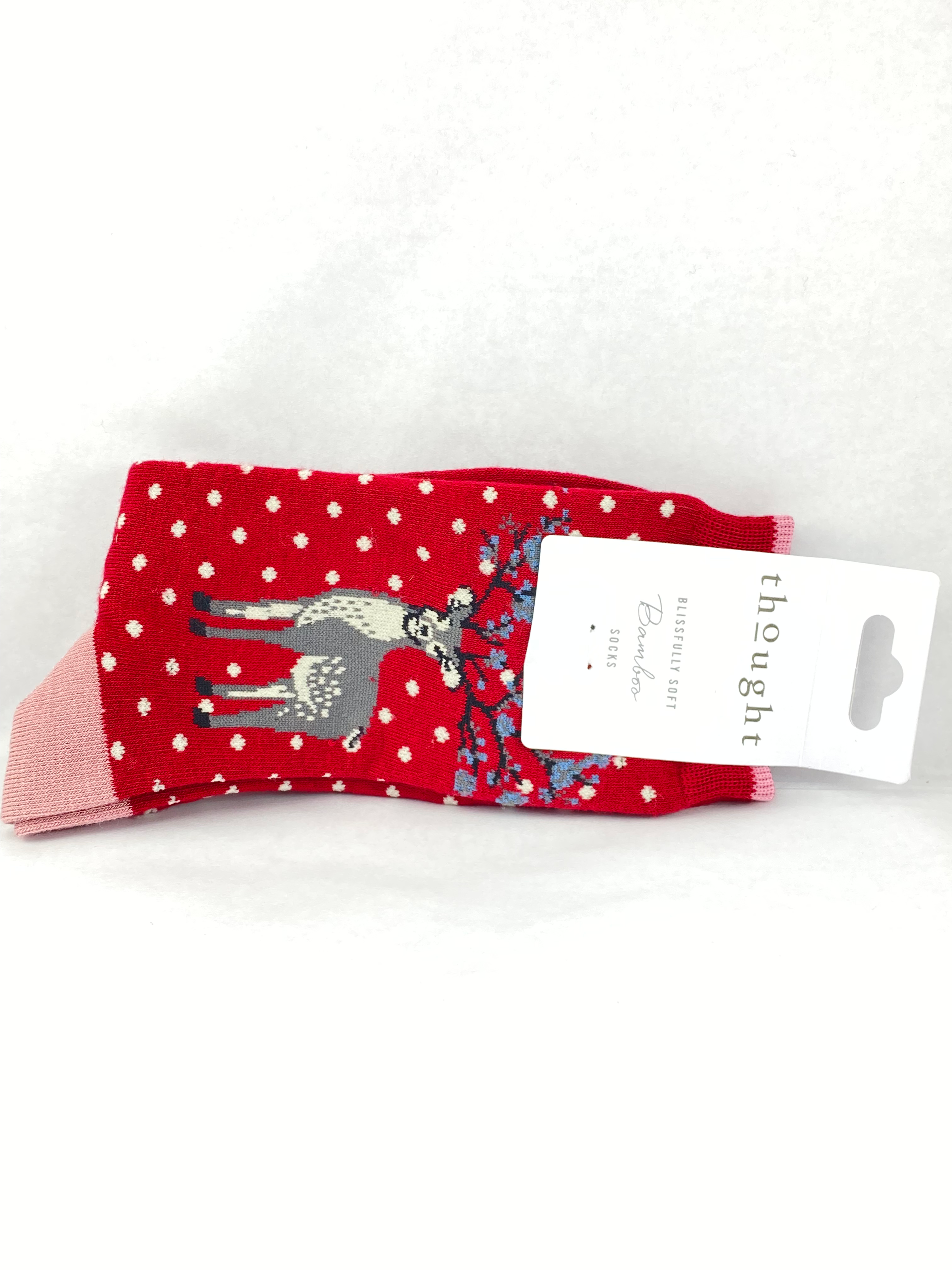 CALCETINES BAMBU SNOWMEN ROJO