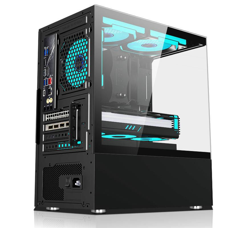 Miniatura: Gamer Cabinet Aquarium Pixxo CG200B Black for PC Gamer