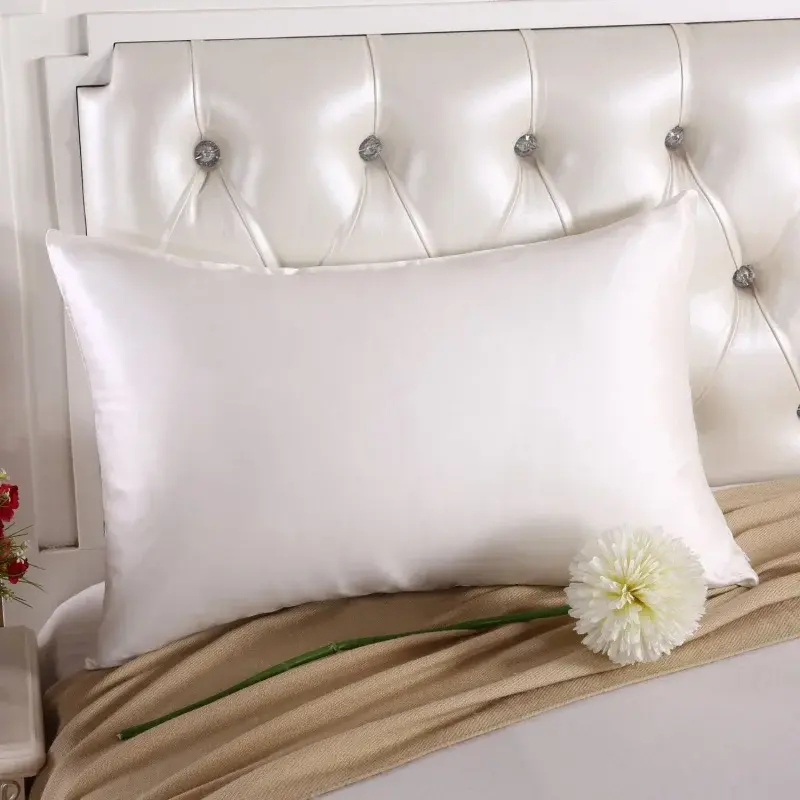Thumbnail: 100% Nature Mulberry Silk Pillowcase With Zipper Pillowcase