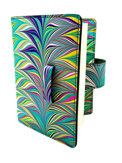 Thumbnail: Small Marbled Leather Journal