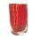 Thumbnail: Handcrafted Murano Glass Vertical Vase - Red