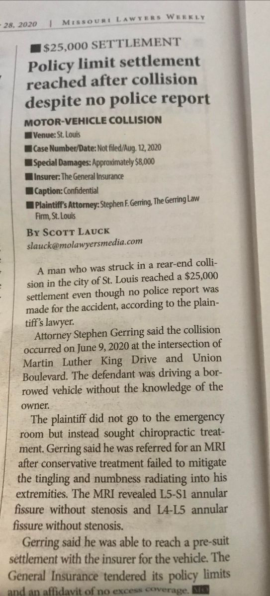 The Gerring Law Firm, Stephen Gerring, Best Personal Injury Lawyer Saint Louis, Best Lawyers Personal Injury 63114, Saint John Lawyer