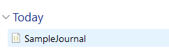 Select SampleJournal You just downloaded