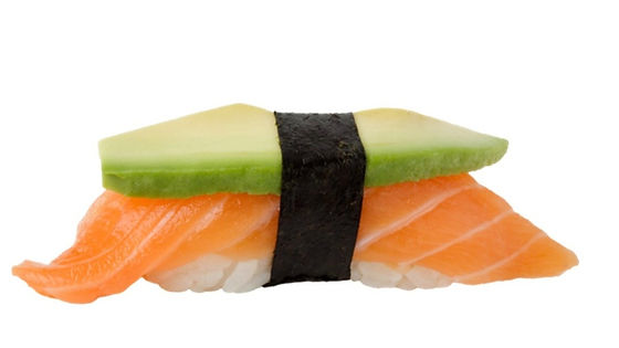 2.- Nigiri de Salmón c/aguacate (2pz)