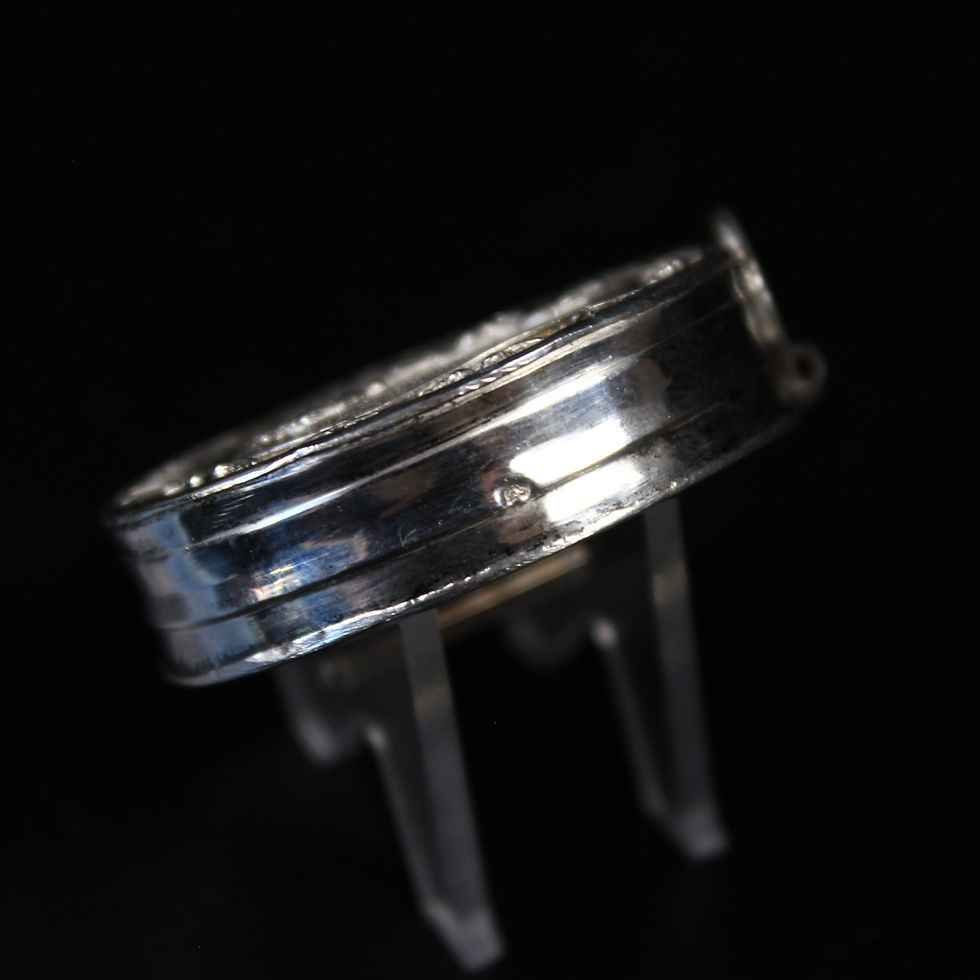 Thumbnail: Reliquary Repousse Silver 1st class Relic Mysterious Saint + Wax Seal