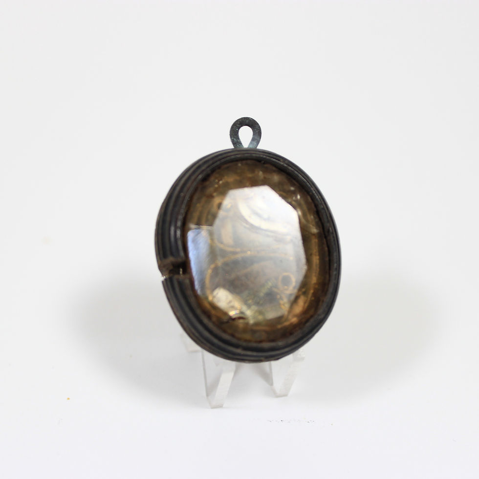 Thumbnail: 17th Cent. Double Side Reliquary 4 Relics: St Felix, St Fabius + 2 more