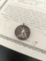 Thumbnail: Silver Reliquary Important Holy Relic St. Praxedes + Document COA