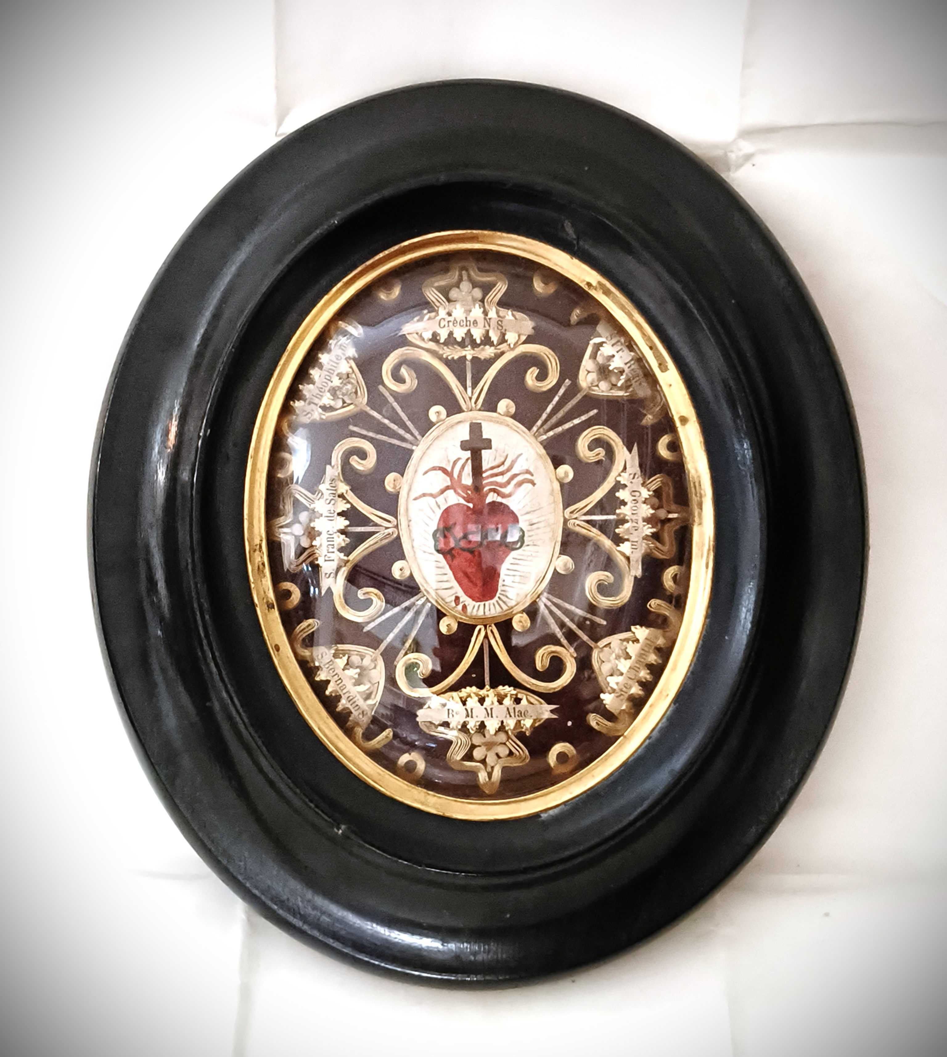 Reliquary 8 Relics Holy Manger, St George, St Bernardino, Francis Chantal + Seal