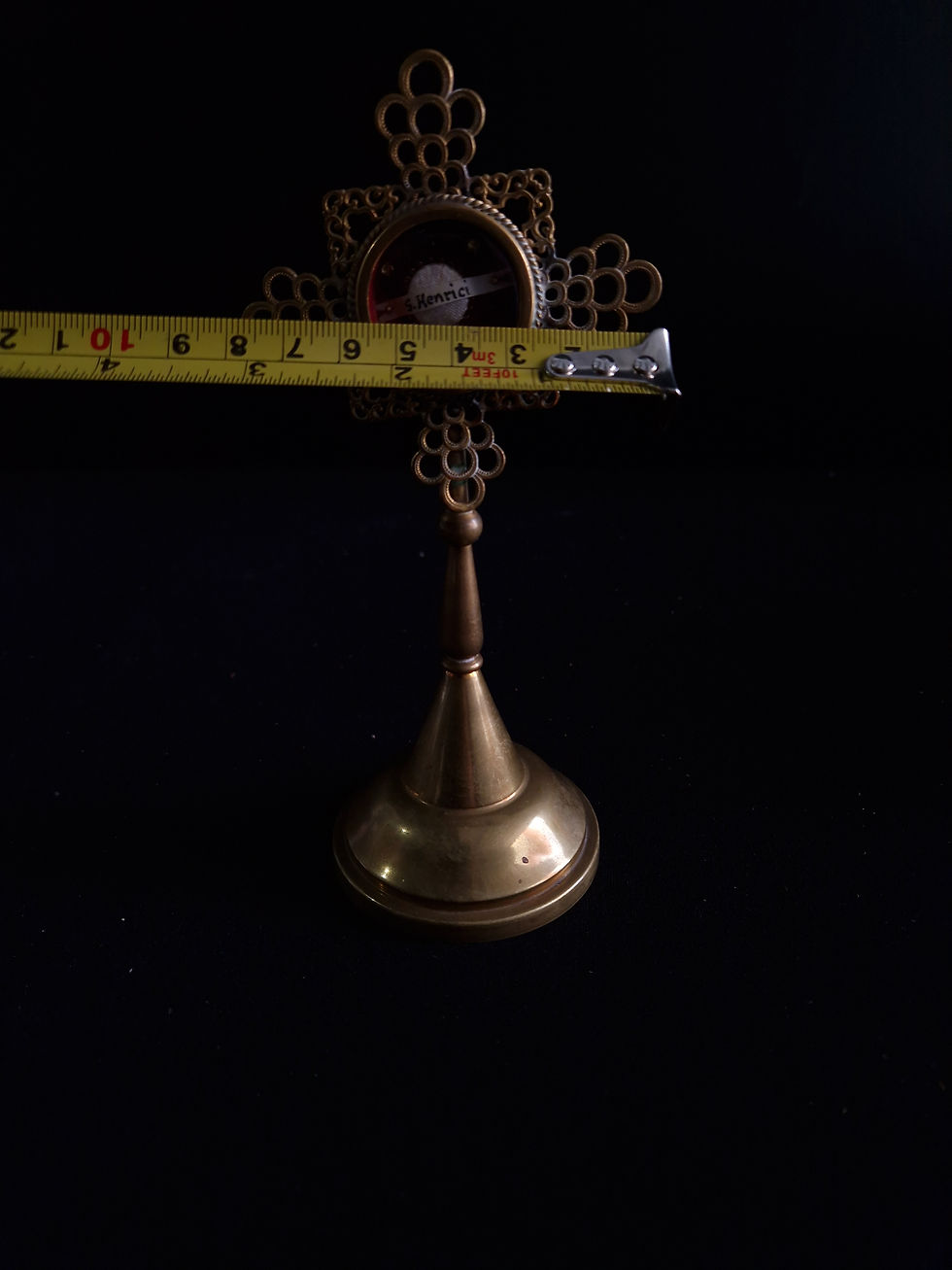 Thumbnail: 19th Century Reliquary Monstrance Holy Relic of Saint Henrici, Filigree Design