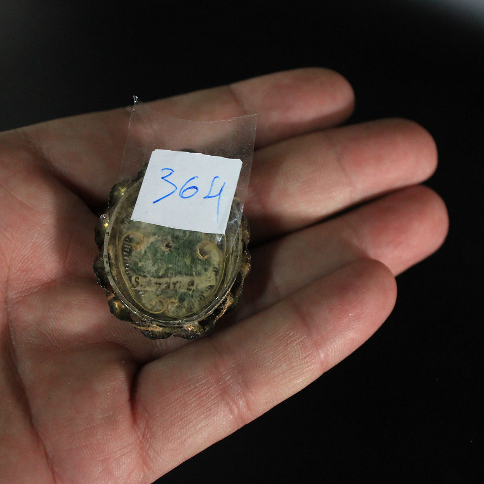 Thumbnail: Silver Reliquary 18th century Holy Relic St Anna? + Wax Seal