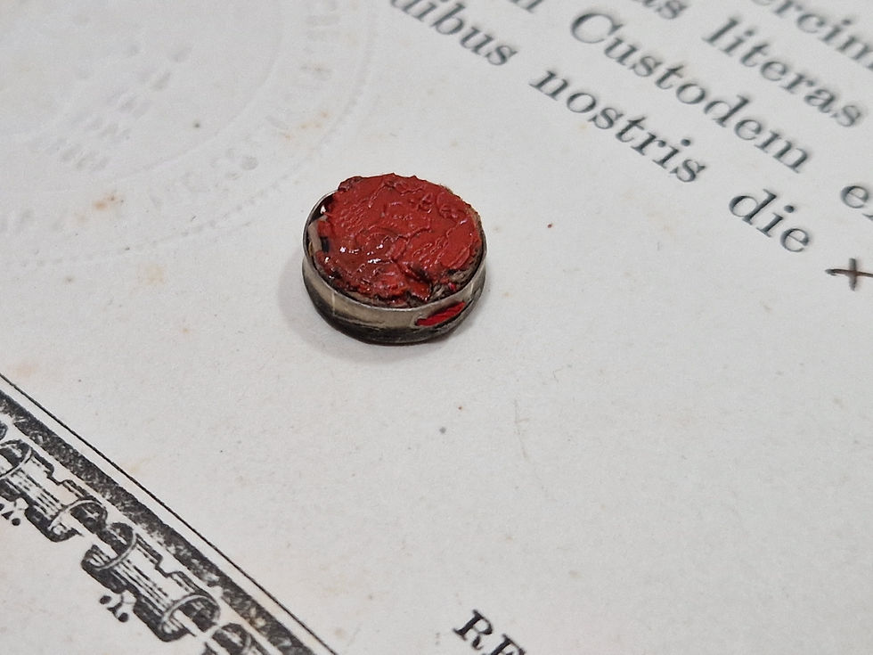 Thumbnail: Silver Reliquary (Ex Ossibus) Relic St Cyriacus Martyr + COA Document
