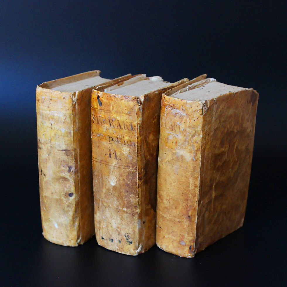 Thumbnail: Full 3 Vol. Science, Geocentric Astrology, Philosophy Books, Vellum, Venice 1768