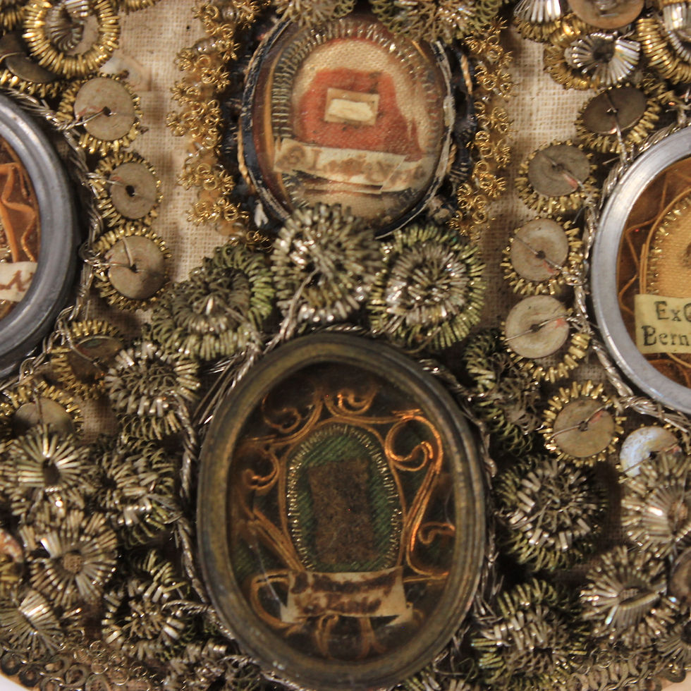 Thumbnail: Reliquary 10 Relics 1st Class St. Philomena St. Francis of Assisi St. Laura