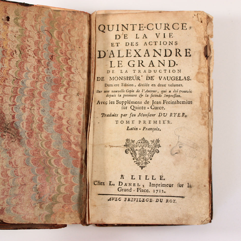 Thumbnail: Antique Book Latin – French Biography Alexander the Great, Lille 1712