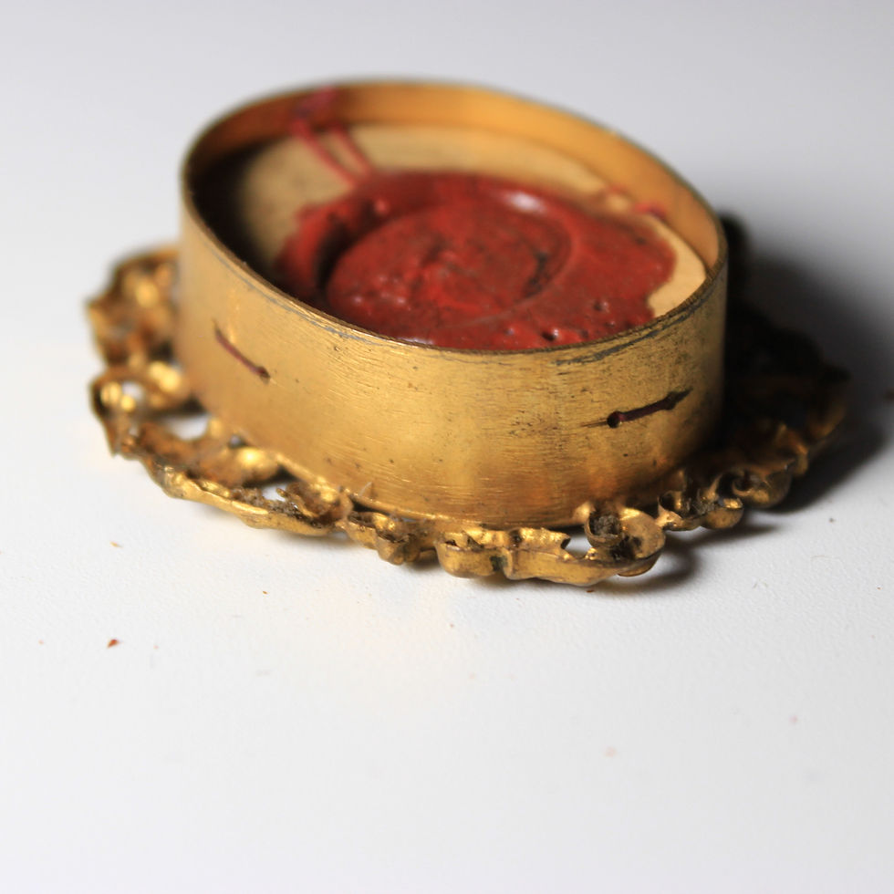 Thumbnail: Gothic Reliquary Bone relics St Bertha of Kent, Jacob Great, Ranulphus 19th C.