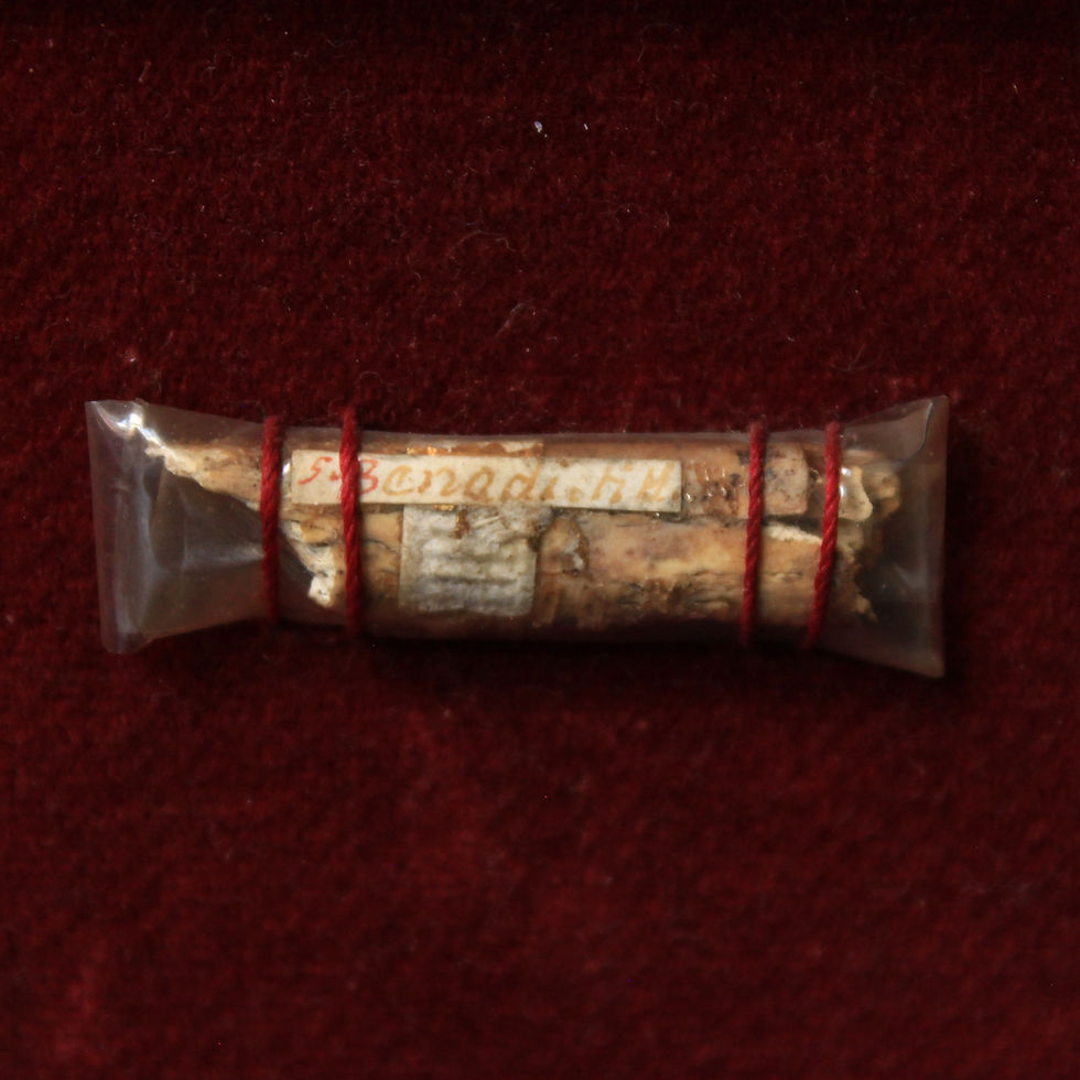 Thumbnail: Reliquary 82 Relics 12 Apostles Peter, Paul & Evangelist, Jesuits + COA Document