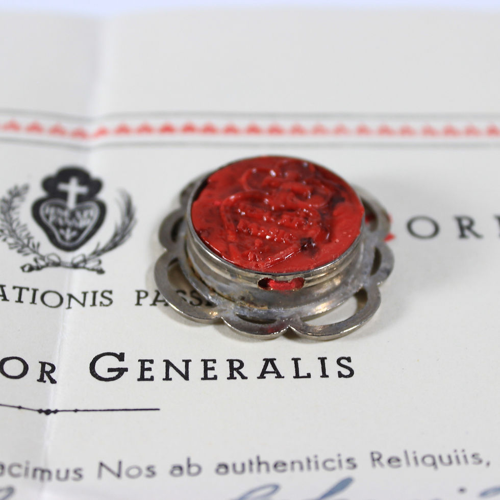 Thumbnail: Reliquary Relic Mystic Saint Gemma Galgani + Document Authenticity COA