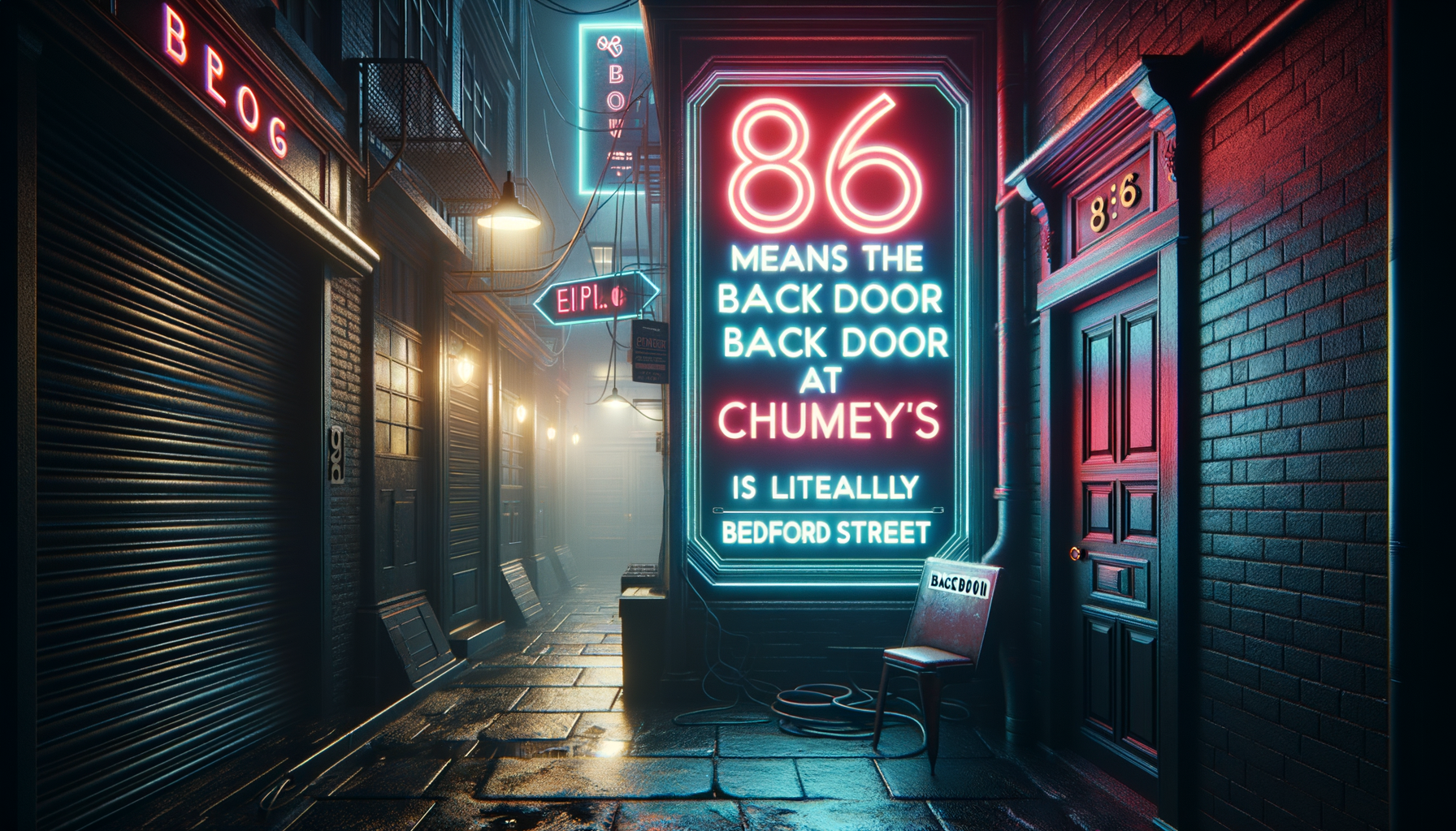 86 Means the Back Door at Chumley's. The Address Is Literally 86 Bedford Street.