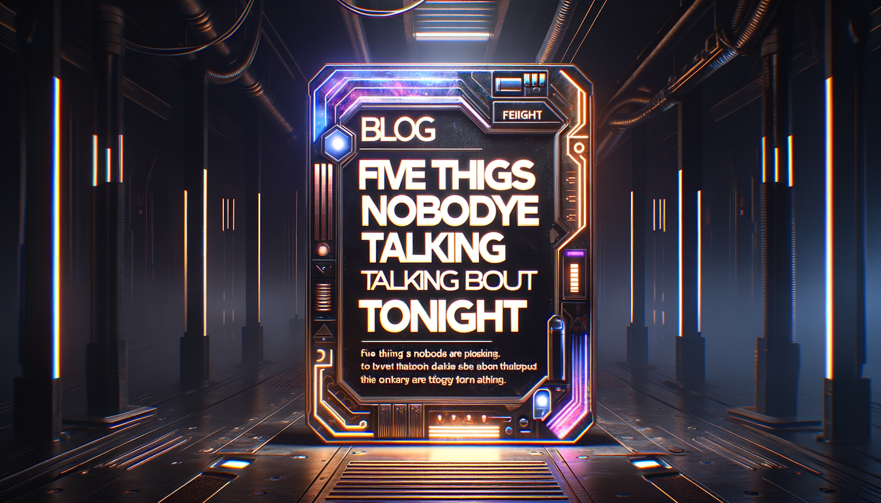 Five Things Nobody Is Talking About Tonight