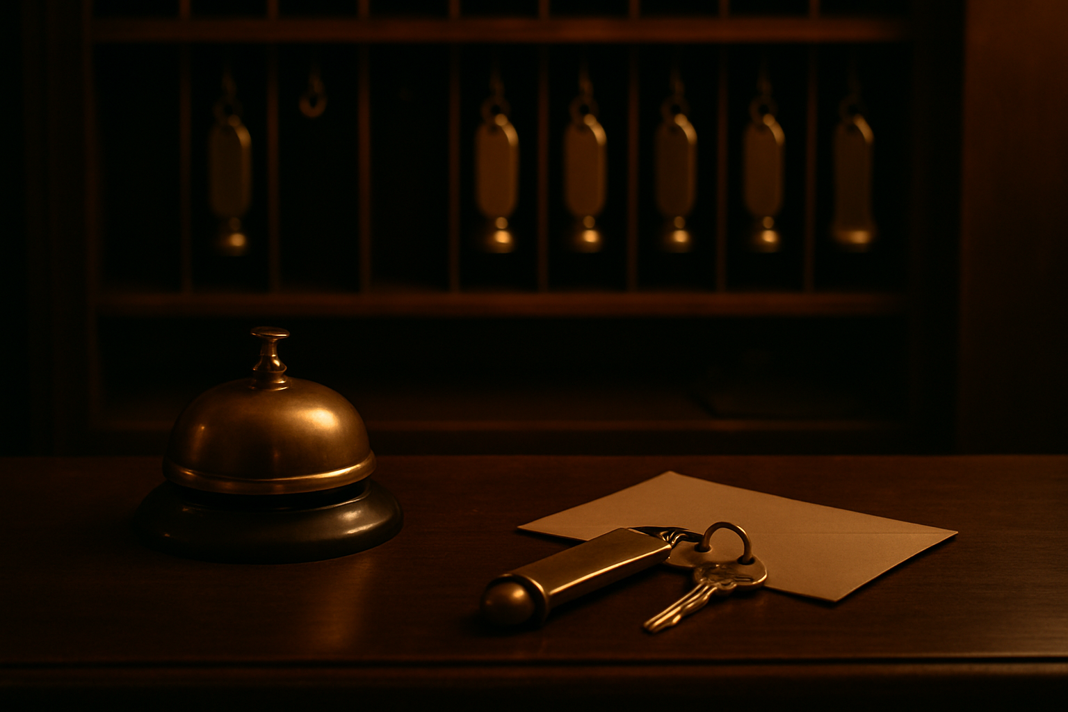 A key left on the counter