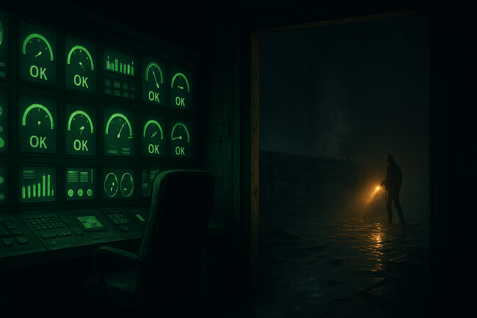 The Gauges Were All Green and the Line Was Down: Five Systems Lied to Me in a Day, and That's the Whole Security Story