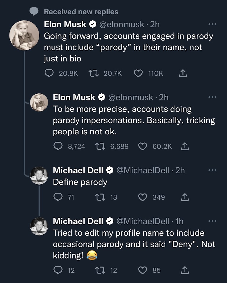Elon's response