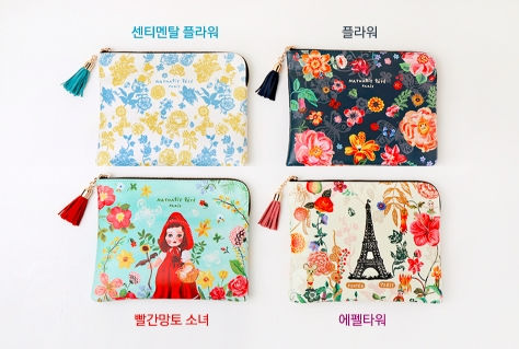 縮圖：Nathalie Lete Tassle Pouch_Flower