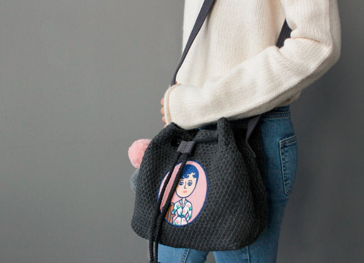 縮圖：Knit Bucket Bag - Aurore and Jean Paul
