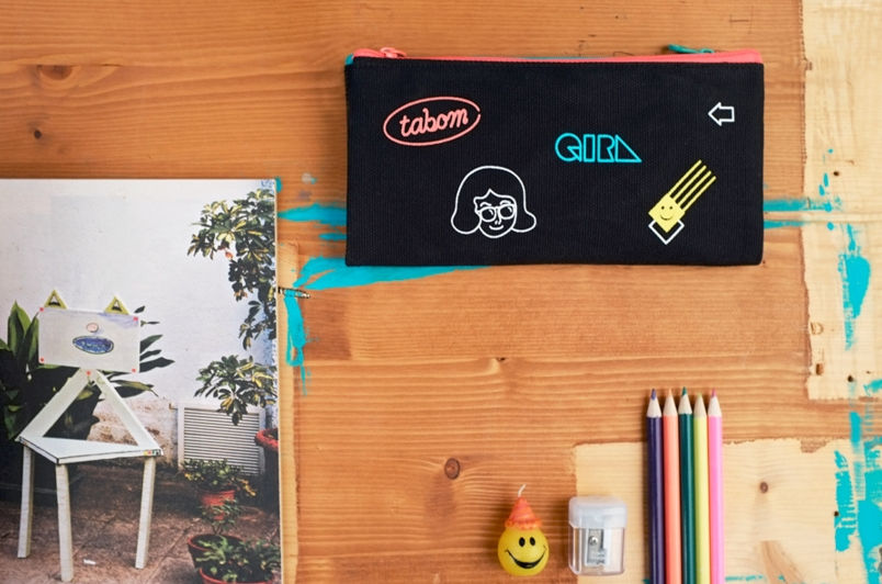 縮圖：Double Zipper Pencil Case - Tabom Neon