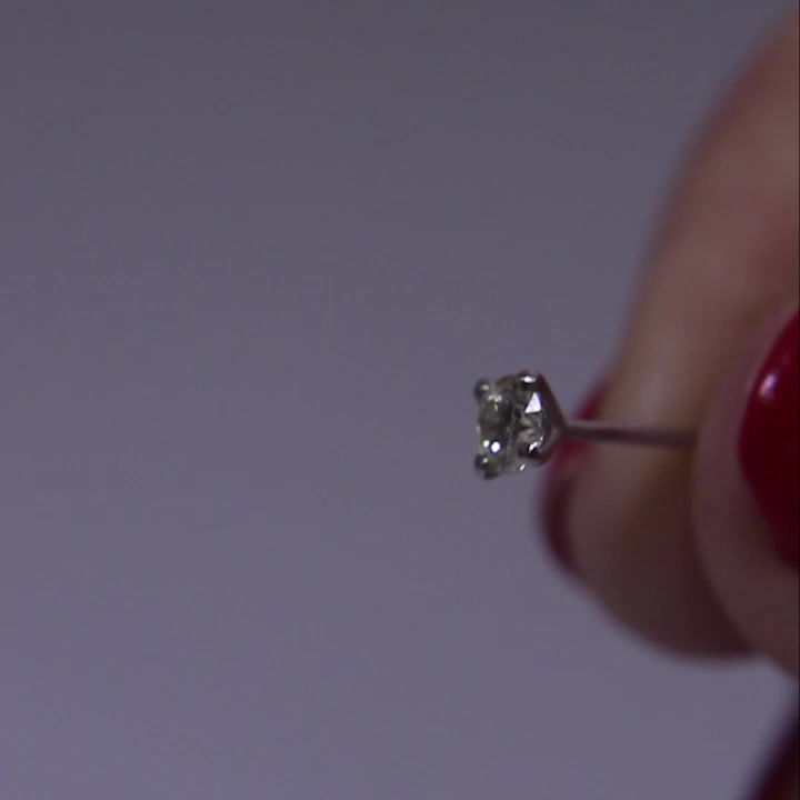 Thumbnail: BEYONCÉ - Glamorous White Gold Earrings in 14K white gold, beautifully showcasing their martini glass design and shimmering d