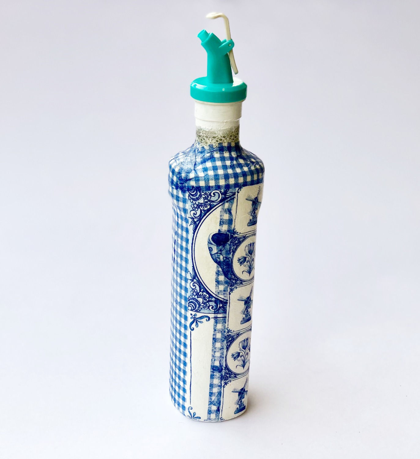 Decoupaged Oil Bottle