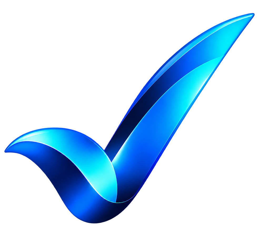 Glossy Blue 3D Check Mark.png