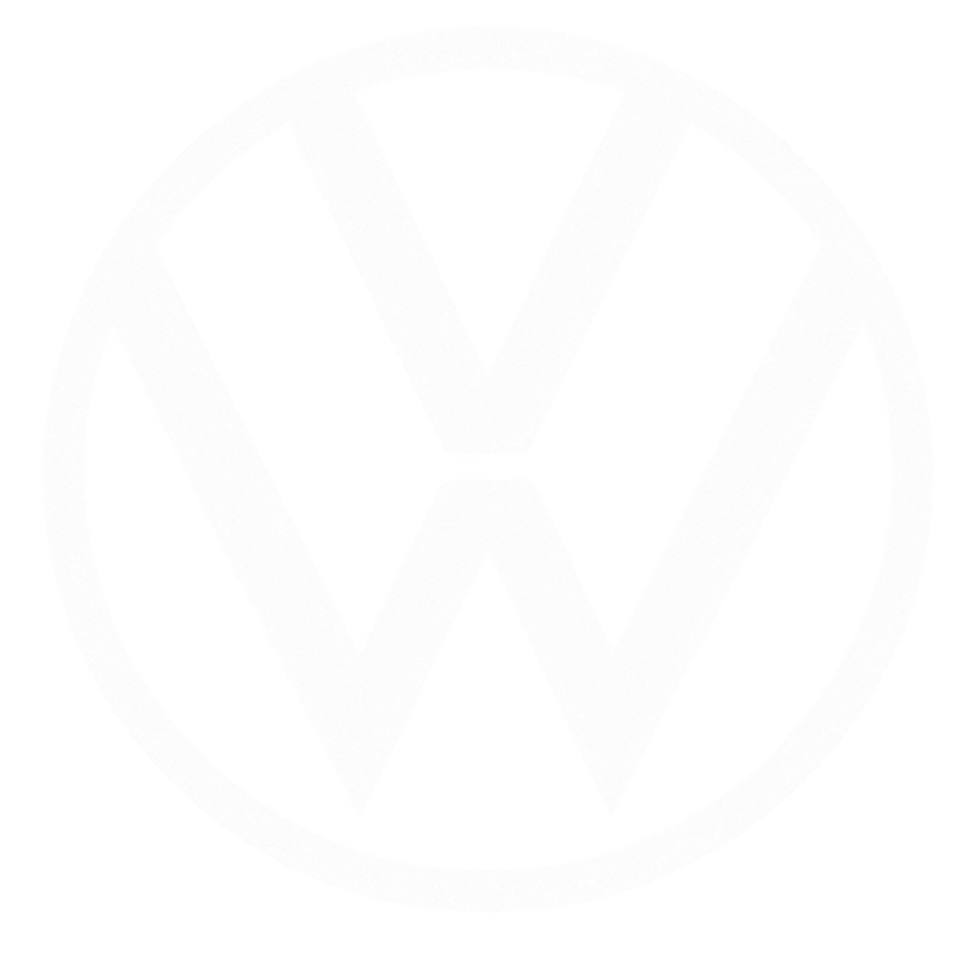 White Volkswagen Emblem on Transparent Background.png