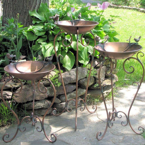 Copper Bird Bath Bountiful Gardens