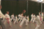 Students practicing their form