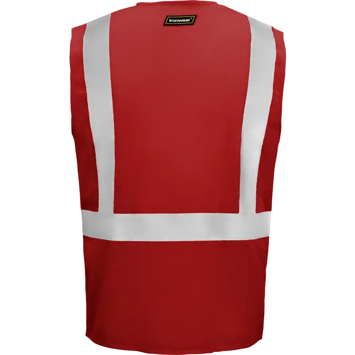 Thumbnail: 1284FR-Z-RD - FR Economy Safety Vest with Zipper and Radio Clips