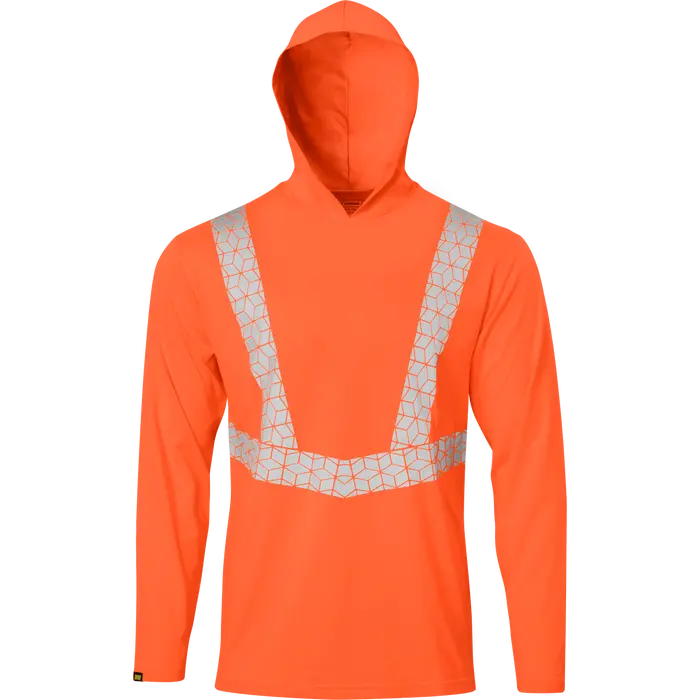 Thumbnail: 7152 - Premium Hi Vis Class 2 Hooded Shirt with Elastex and GeoFlect Tape
