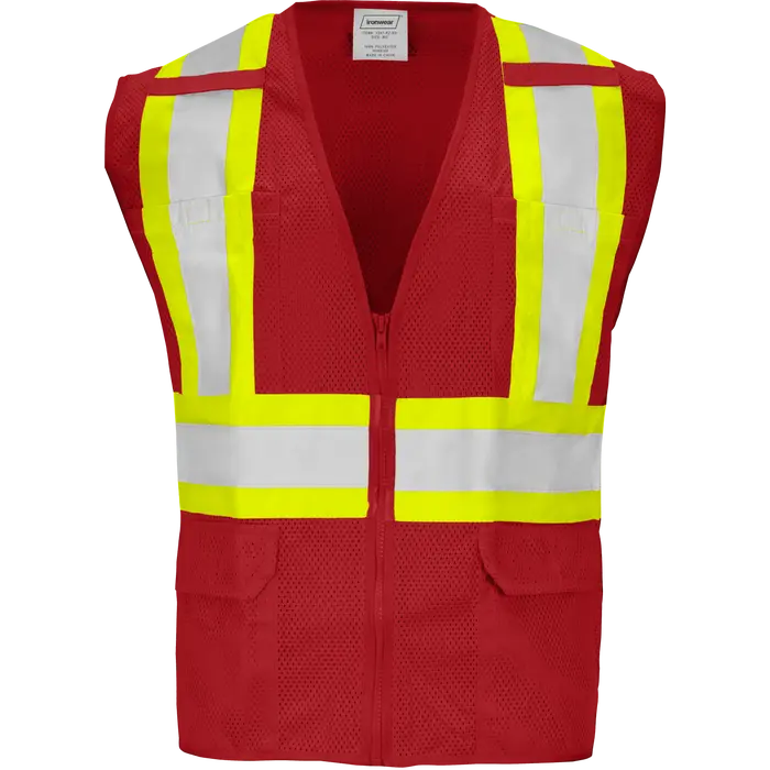 Thumbnail: 1287-Z-RD - Safety Vest with Zipper and Radio Clips
