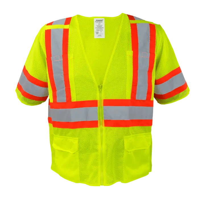 Thumbnail: 1293FR-Z-RD - FR ANSI Class 3 Safety Vest with Zipper and Radio Clips