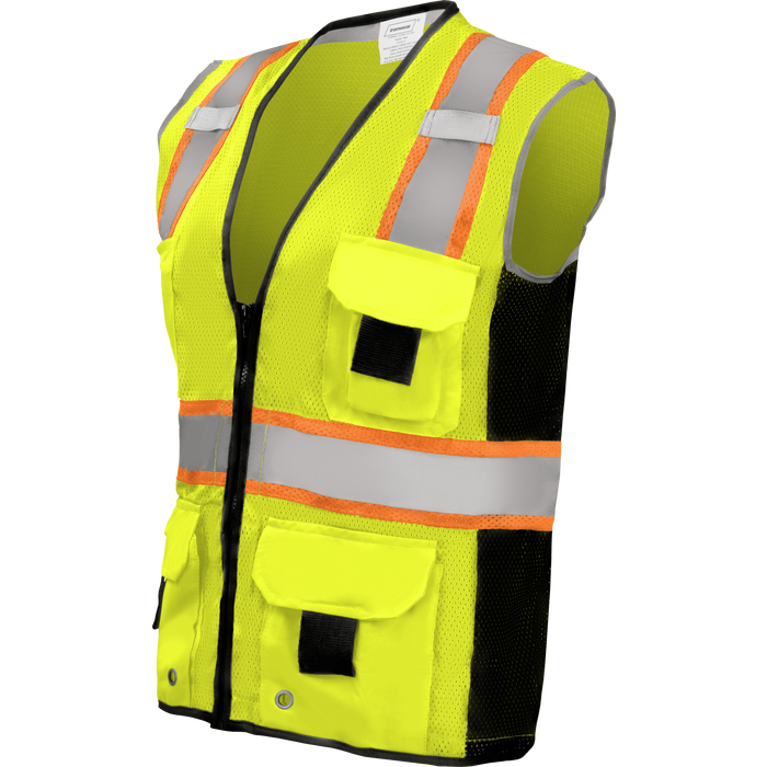 Thumbnail: 1296ZRD - Heavy Duty ANSI Class 3 Safety Vest with Zipper and Radio Clips