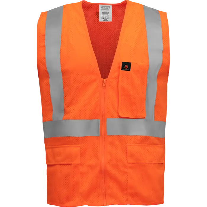 Thumbnail: 1284FR-Z - FR ANSI Class 2 Economy Safety Vest with Zipper