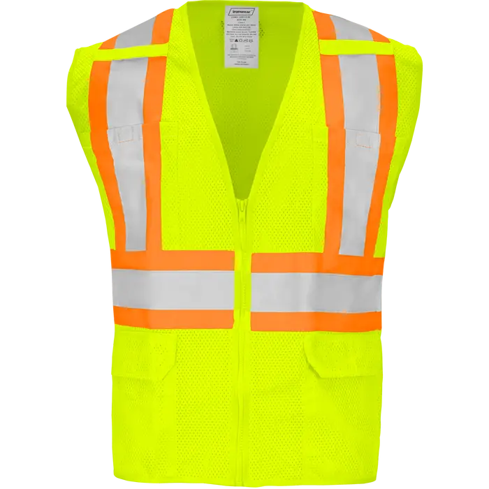 Thumbnail: 1287-Z-RD - Safety Vest with Zipper and Radio Clips